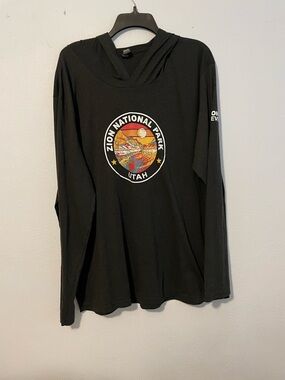 District Black Graphic Hooded Tee